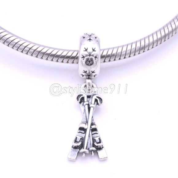 Authentic PANDORA Retired Skis Dangle - 791367 - Picture 1 of 9